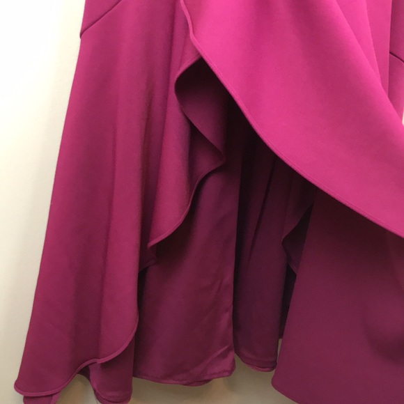 Adrianna Papell Women’s Plum Ruffle Detail Sleeveless Long Evening Dress - Picture 3 of 12